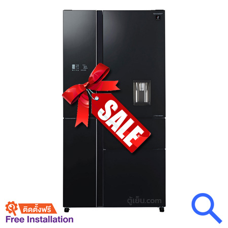 ตู้เย็น 5 ประตู SHARP รุ่น SJ-FX800GPW-BK 23.7 คิว ลดราคาถูก